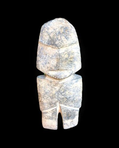 Ancient Pre-Columbian Guerrero Mezcala Culture Stone Idol Figure 500 -100 B.C.