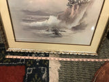 Framed and Matted Coastal Ocean Scene Original Painting Julie Gregory of Hawaii