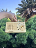 Vintage RCA Goliath Portable AM Tube Bakelite Radio Small Made In Japan Rare