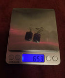 Vintage Signed 925 Sterling Silver Copper Turquoise Purple Stone Earrings