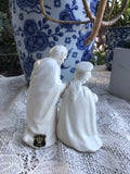 Vintage White Porcelain Nativity Scene Golden Crown E&R West Germany, Sacrart