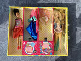 Mattel 2017 Barbie Beauty Toy Set of 3 Barbies Accessories Armoire Case