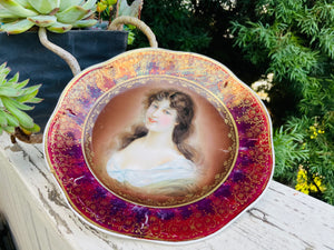 Antique Amicitia Bavaria Beehive Royal Vienna Porcelain Collectible Dish Plate