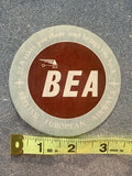 Vintage Luggage Label British European Airways BEA