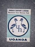 Paraa Safari Lodge Uganda Murchison Falls National Park Orig Luggage Label Rare