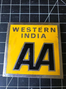 Western India Automobile Association Car Badge