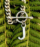 Sterling Silver 925 “J” Link Toggle Bracelet