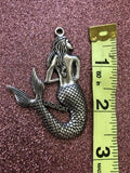 LAGHCAT Mermaid Siren Princess Silver Tone Pendant Charm