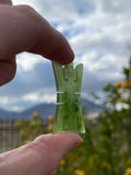 Vintage Authentic Tested Jade Green Jadeite Stone Chinese Symbol Pendant Amulet