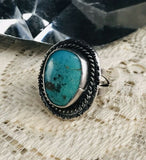 Vintage Sterling Silver Turquoise Blue Stone Native American Ring Size 6