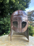 Vintage Medieval Style Metal Knights Helmet Templar Riveted Armor Warrior Hat