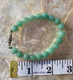 Genuine Chrysoprase Round Bead Bracelet Handmade