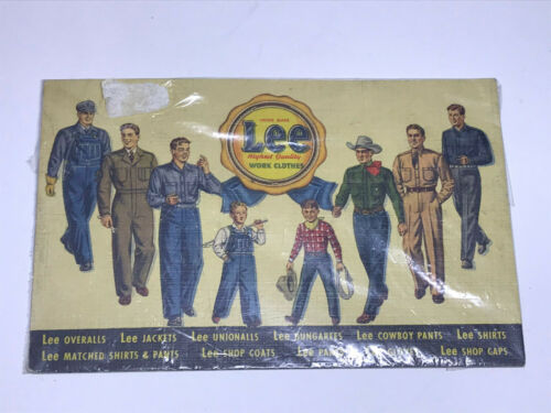 Linen Advertising - Lee Brand Work Clothes - Jeans - 1940s era