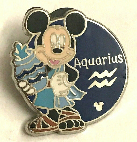 Disney DLR HM Hidden Mickey Zodiac Aquarius Mickey Pin (UZ:88663)
