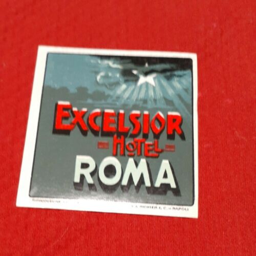 Excelsior Hotel Roma Vintage Luggage Label