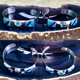 Jay King DTR Sterling Silver Turquoise Blue Multi-Stone Inlay Bracelet Cuff Set