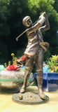 Vintage Clad Bronze Golfer Sculpture Statue