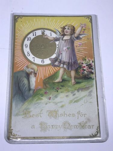 Best Wishes For A Happy New Year! 1909 Postcard