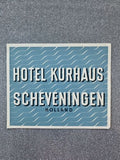 Hotel Kurhaus Scheveningen Holland Luggage Label