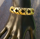 Vintage Signed YSL Yves Saint Laurent Gold Tone Link Bracelet