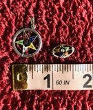 Vintage Order of the Eastern Star 10k Gold Pin + Sterling Silver Enamel Pendant