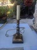 Vintage Frederick Cooper Cloisonne Enamel Art Candlestick Lamp Light Candelabra