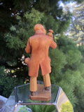 Vintage Italian Anri Wooden Hand Carved Baker Man Muffins Figurine Made In Italy