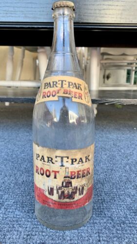 Par-T-Pak Root Beer Vintage 32 Once Glass Bottle