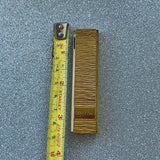 Colibri Vintage Japan Signed Dottie Gold Tone Textured Solid State Lighter Works