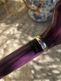 Vintage Royal Canes Silver Handle Purple Colored Walker Cane Walking Stick