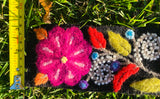 Embroidered Black Color Boho Floral Women’s Wool Handcrafted In Peru Flower Belt