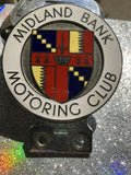 Midland Bank Motoring Club Enamel Automobile Car Badge