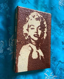 Vintage Marilyn Monroe Cigarette Money Case ID Holder Burgundy Gold Tone Box