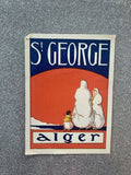Algeria Alger St George Hotel Vintage Luggage Label sk3521