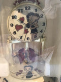 Betty Boop Porcelain Anniversary Collectible Clock In Original Box