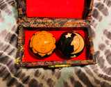 Sun & Moon Ball Baoding Chinese Healing Medicine Exercise Stress Ball Set in Box