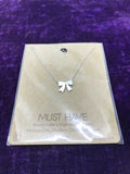 17” Silver Plated Bow Necklace