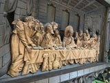 Antique Vintage Wood Carved Da Vinci Lords Last Supper Jesus Wall Hanging