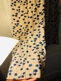 LoMi Boutique Pastel Leopard Polkadot Gaucho Summer Flow Womens Pants SZ Large
