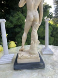 Michelangelo's David Semi Nude 1Ft Sculpture Statue Signed A. Santini Italy