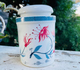 Royal Pavilion of Brighton Elizabeth Arden Floral Blue Pink Ceramic Jar w Lid