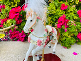 Signed Sheldon Vaughn Once Upon a Carousel Horse Figurine Garden Rose Limited Ed
