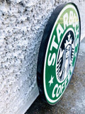 Authentic 90s STARBUCKS Coffee Store Front 1.5 FT Siren Logo Sign Collectible