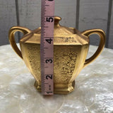 24K Gold Encrusted Demitasse Vintage Azberg Bavaria Sugar Bowl