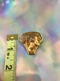 Signed Willitis Designs Nueveau Gold Tone African American Woman Pendant Pin