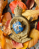 Vintage RAC Royal Automobile Club SA Mint 1760 Blue & White Enamel Car Badge