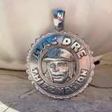 Mac Dre RIP Thizz Nation Hip Hop Rap Silver Tone 75mm Large Pendant