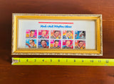 Famous 1993 Music Rock & Roll Rhythm Blues Stamps Vintage Gold Frame 11.5 x 5.5