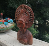 Artisan Wood Carved 1950’s African Woman Figure
