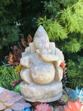 Antique Stone Carved Tribal Elephant Hindu Ganesh Spiritual Temple Statue Figure